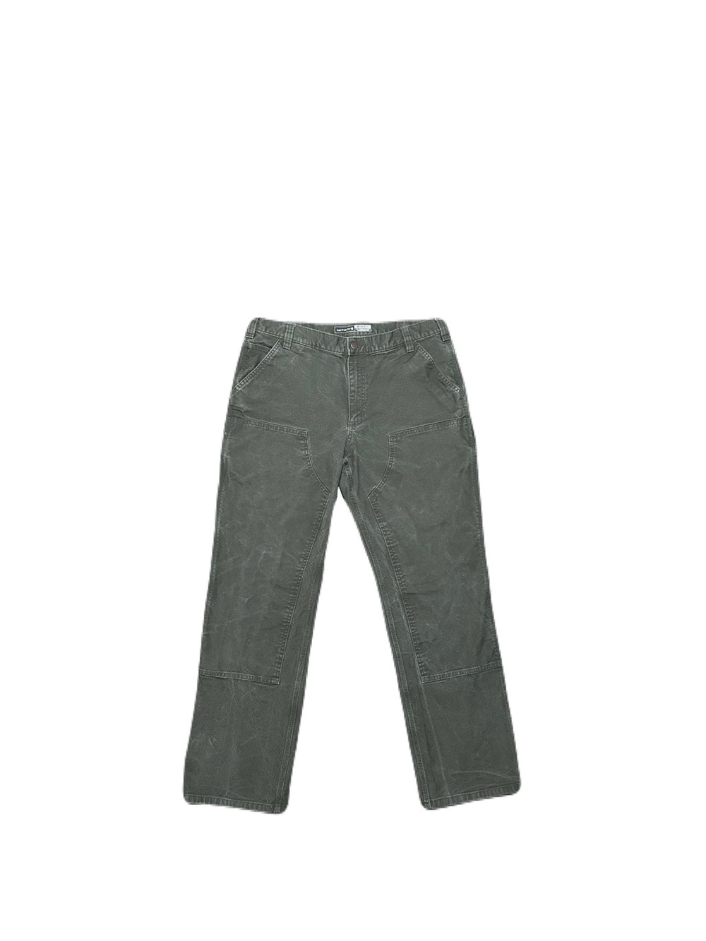 Carhartt Double Knee Pants Relaxed Fit Rugged Flex Moss Green Size 38x30